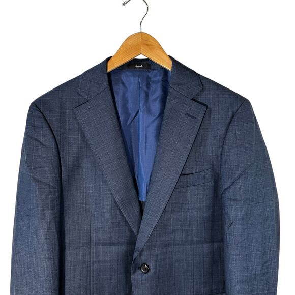 Galaxy Suggello Men’s 100% Wool 2 Button Blazer Navy Blue Size 48B Made in Korea - Picture 4 of 13